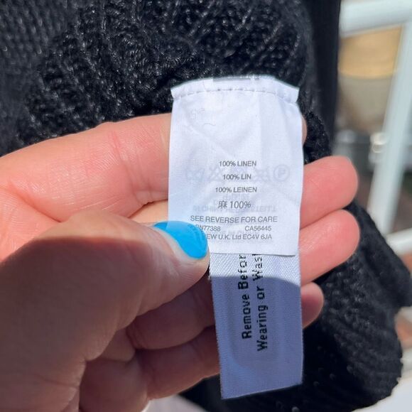 J Crew Linen Lace Up Beach Sweater - Picture 4 of 8